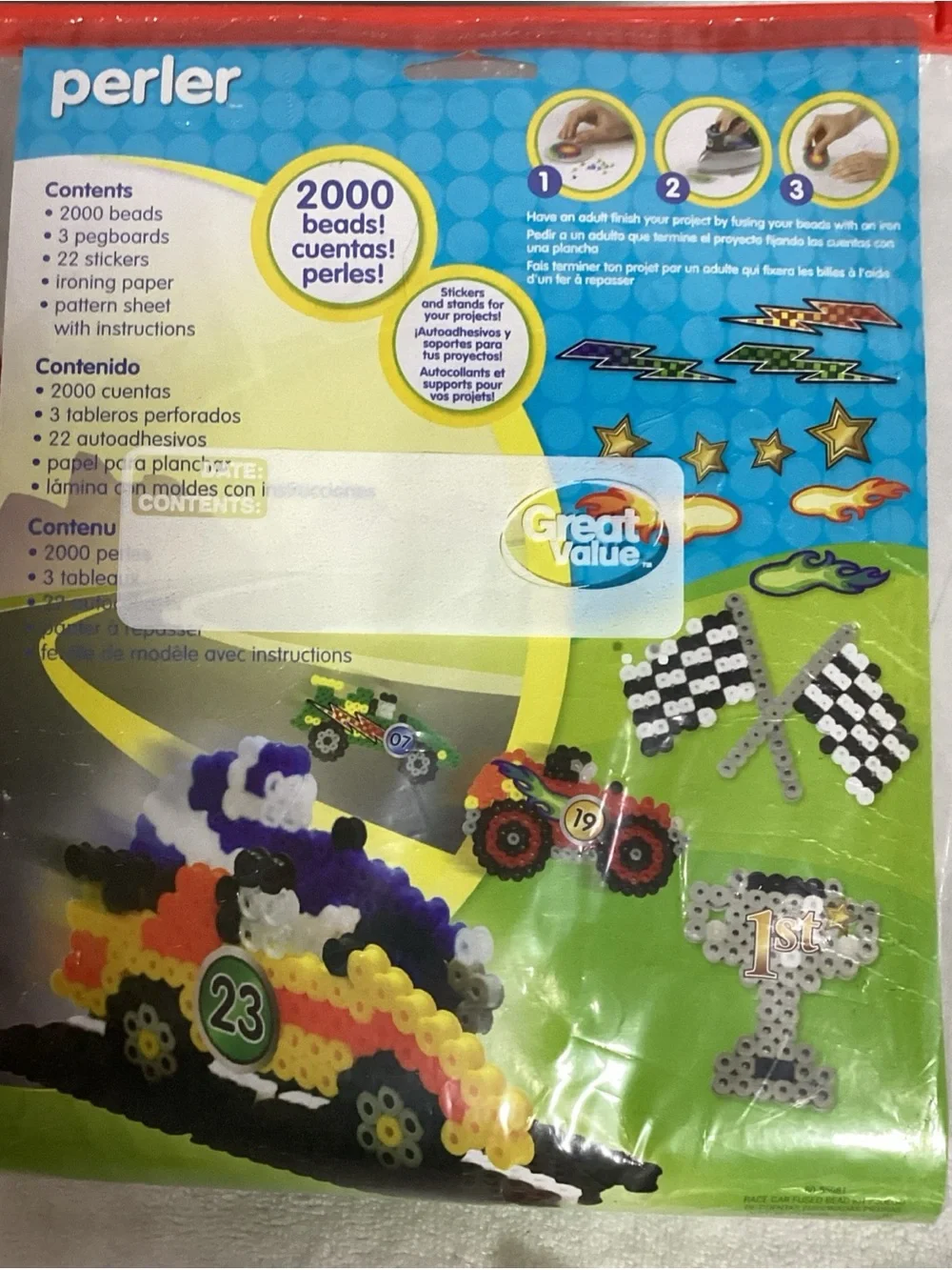 HUGE Lot of Perler Fuse Kits, Boards, Patterns, 11,000 Beads Tub + More Over 4lb